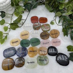 Positive Word Pocket Stone - Pocket Stone - Worry stone - Positive Words