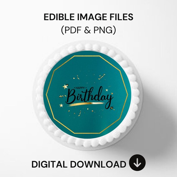 Edible Birthday Images DIGITAL FILE Etsy Il 570xN.3687065238 Le5o