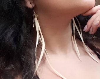 Natürliche Pflaumenblüten/Pflaumenfarbene Pflaumenblüten/Plumas BOHO/Plumas de pájaro/Plumas LARGas/Regalideen für Mujer