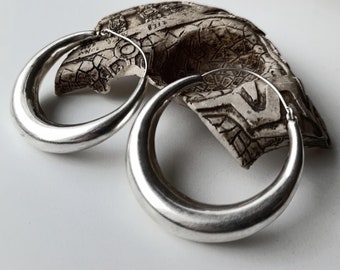 Aros lisos/Aros Redondos/GONGS/ 9 Sizes/Empty inside/Hoops/Save  closer/Classic/Urbano/Color plata/Aros ligeros/Unisex/Étnico/Tribal/Gangsta