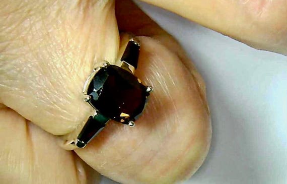 Smoky Quartz, Rectangular Cushion shape, Sissor C… - image 2