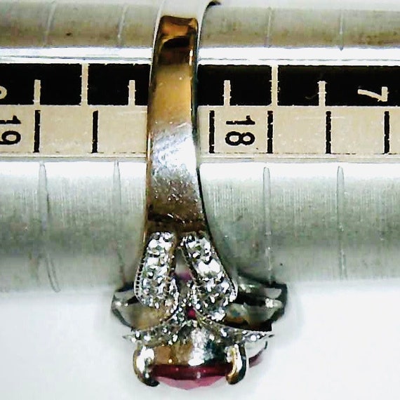 Classic Red Ruby color Ring, Set in 925 Sterling … - image 6