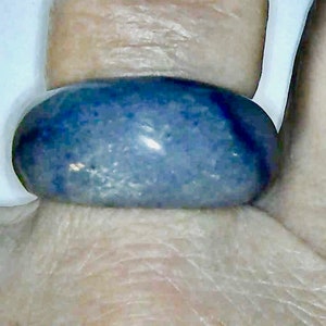 Red White & SUMMER BLUES Sale: Solid Blue Agate Dome Design Ring, US Size 10, Fun and Affordable, Non gender specific design