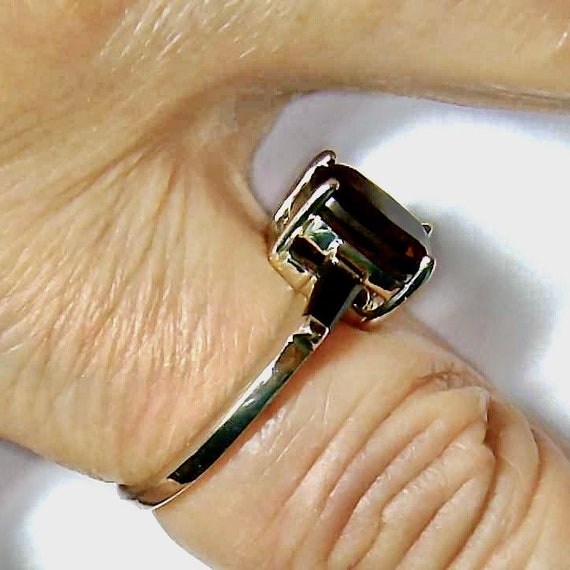 Smoky Quartz, Rectangular Cushion shape, Sissor C… - image 7