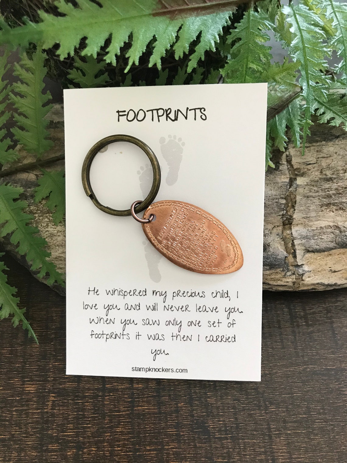 Footprints in the Sand Keychain Christian gifts for Women Etsy