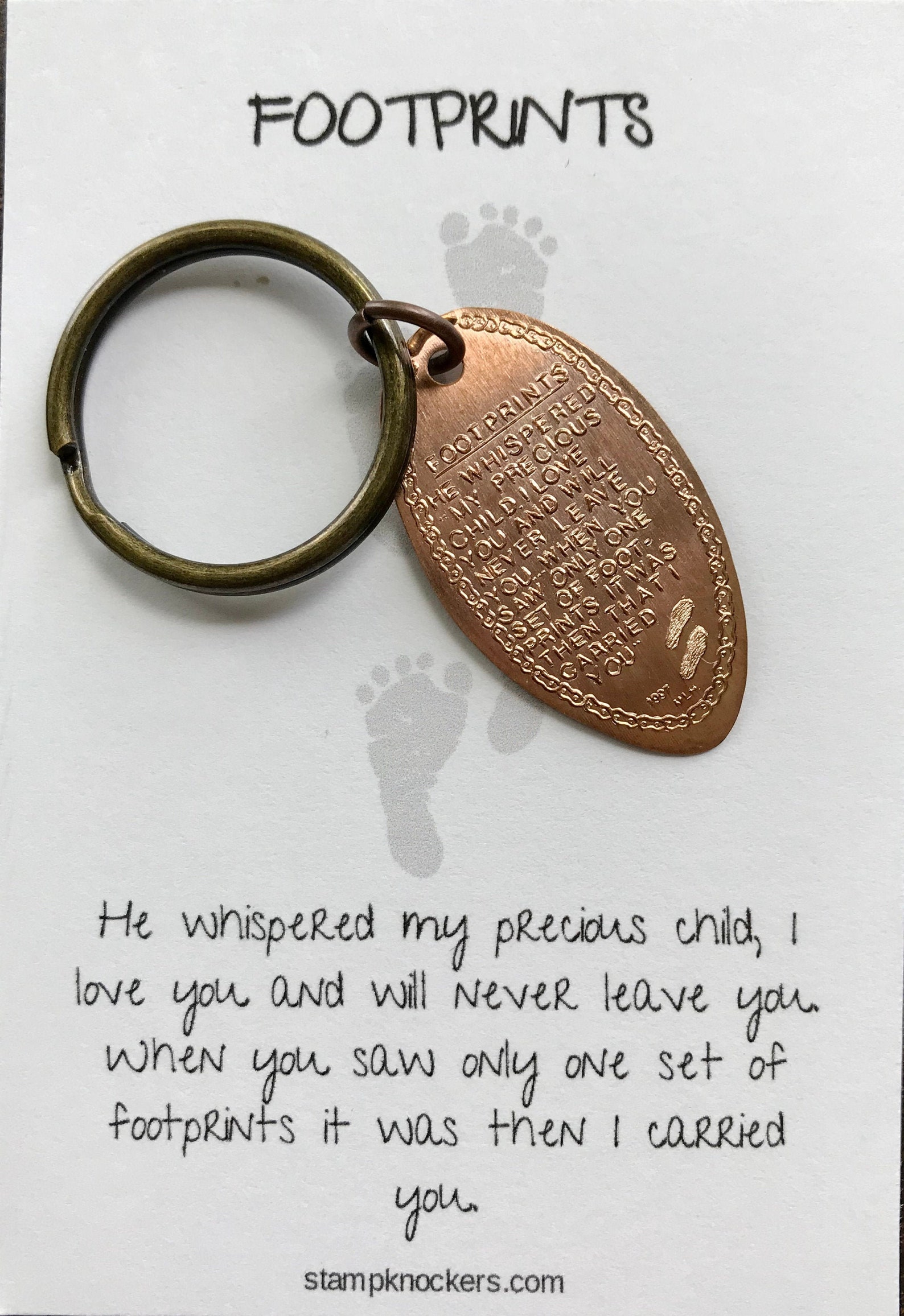 Footprints in the Sand Keychain Christian gifts for Women Etsy