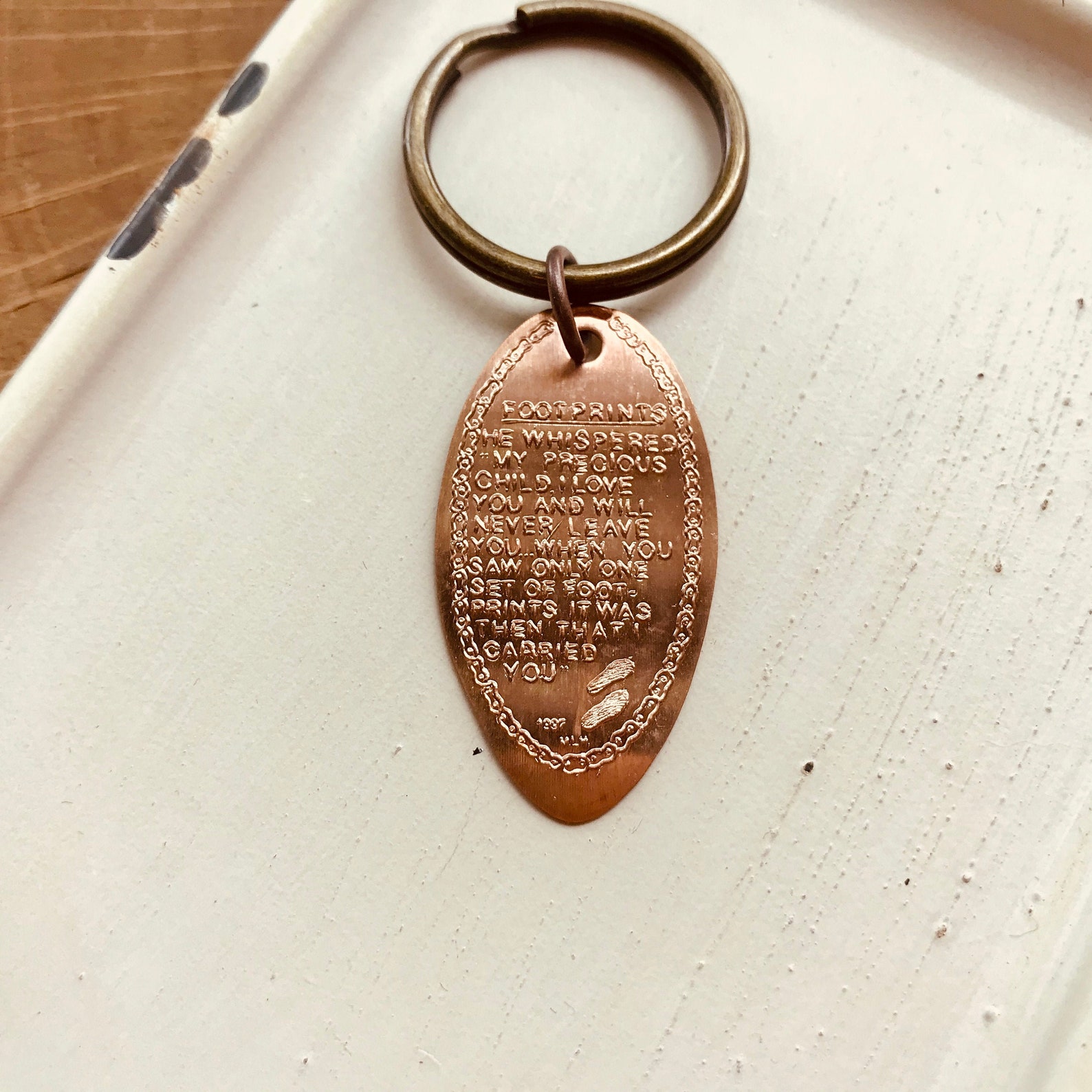 Footprints in the Sand Keychain Christian gifts for Women Etsy