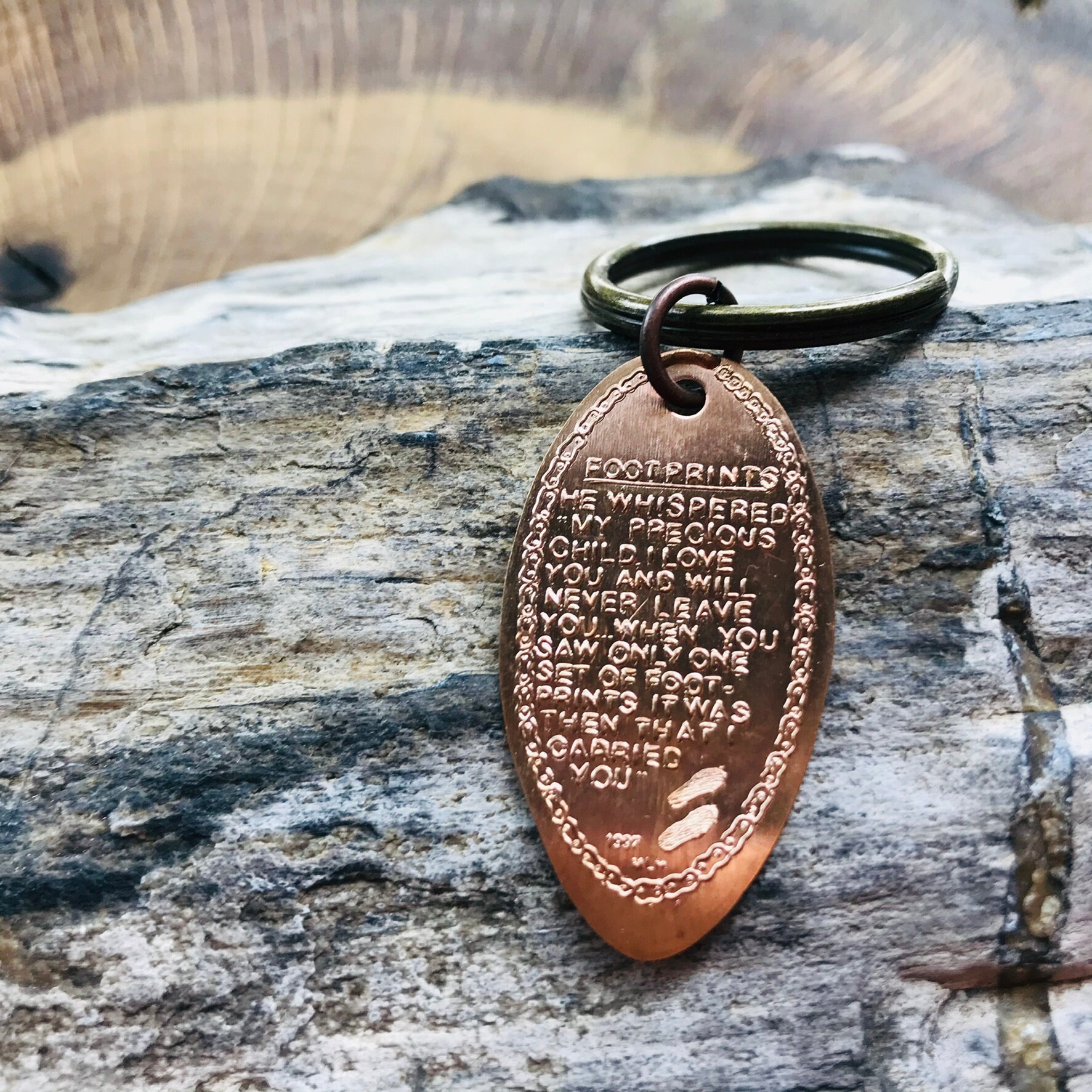 Footprints in the Sand Keychain Christian gifts for Women Etsy