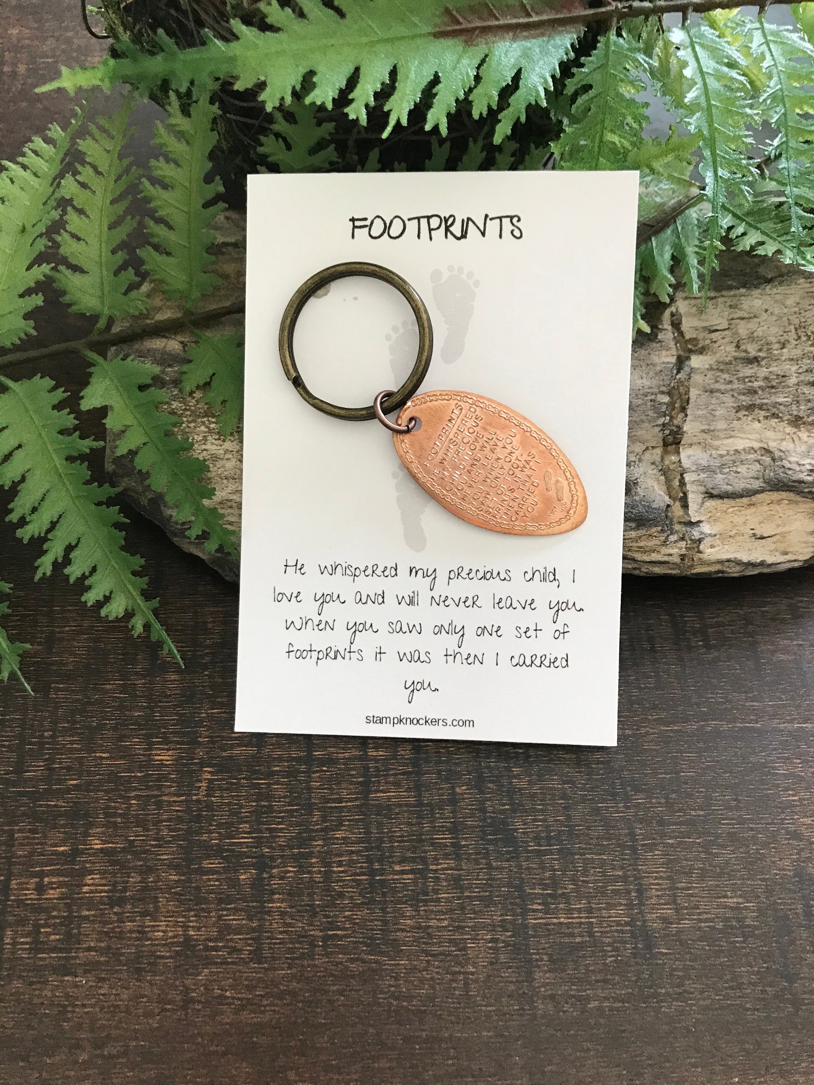 Footprints in the Sand Keychain Christian gifts for Women Etsy