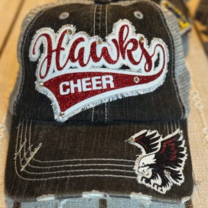 Distressed Glitter Baseball Cap: Sports Mom Team Pride