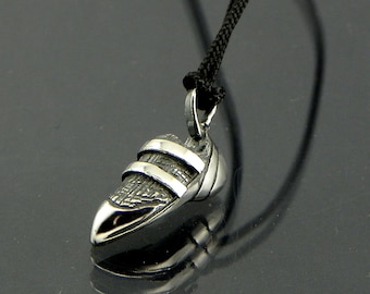 Pendant Shoe climber 3D - Sterling silver 925 - made in Italy