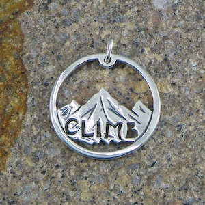 Anhänger Climb Mountain, 925 Silber – Klettern – I&#39;m Climber Jewels – Made in Italy