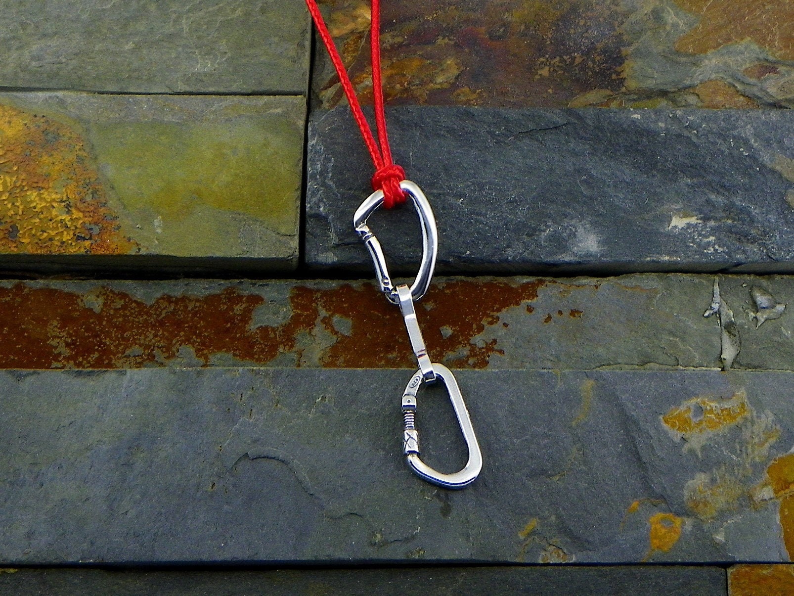 Quickdraw different, Big Pendant Silver 925 - Climbing jewelry