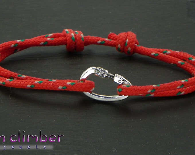 Bracelet Climber carabinerfor man, in Silver 925  - I m climber jewels