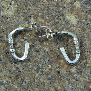 Earrings Carabiner Climber in Silver 925 - SINGLE - made in Italy