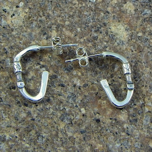 Earrings Carabiner Climber in Silver 925 , single or pair - made in Italy