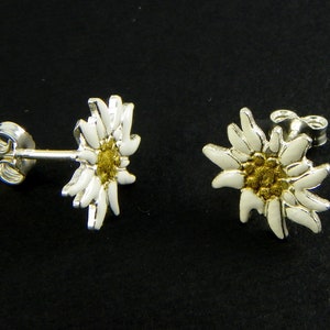 Edelweiss Silver earrings enamelled