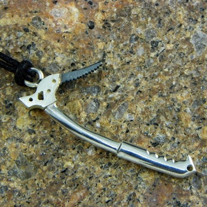 Thecnical Ice Ax,  Pendant in Sterling silver 925