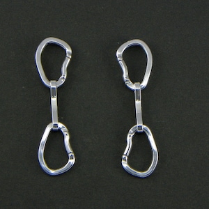 Earrings Quickdraw carabiner climber in Silver 925