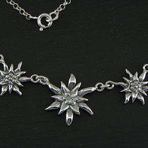 Edelweiss Necklace - in 925 Silver blackened