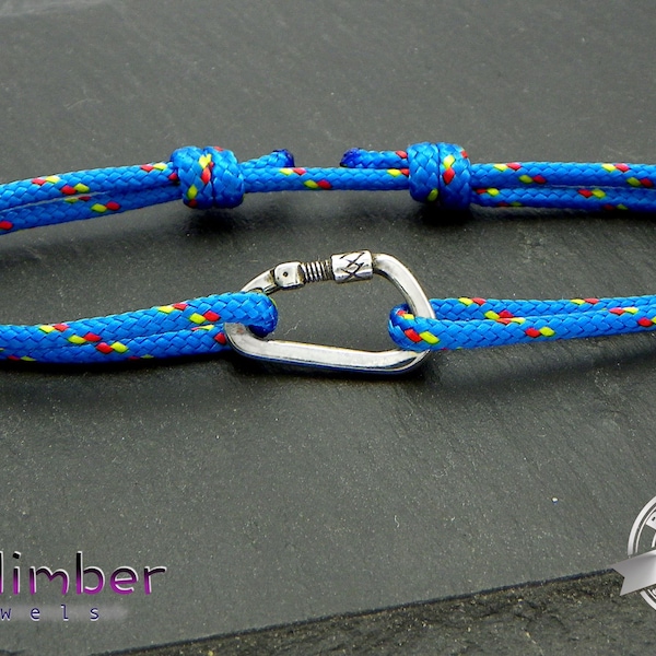 Bracelet Climber carabiner Silver 925 - handmade in Italy