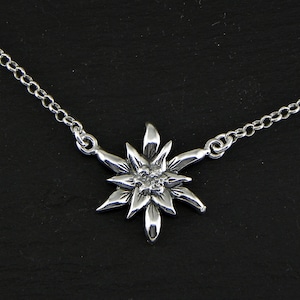 Edelweiss Necklace - in 925 Silver blackened