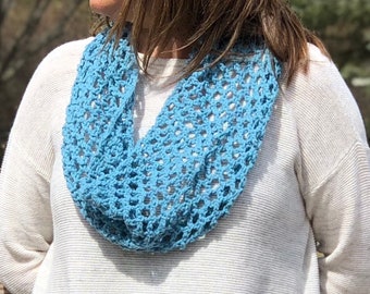 Crochet Mesh Infinity Scarf