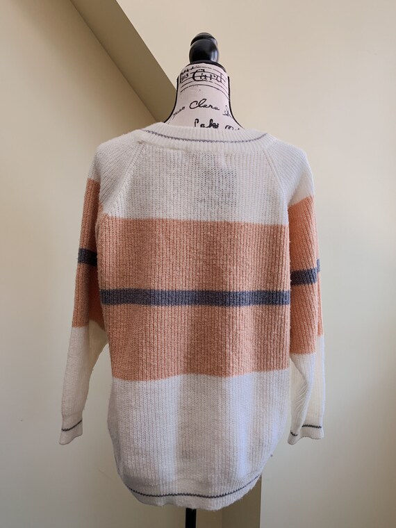 Vintage 80's Colorblock Knit Sweater || Desert Vi… - image 5