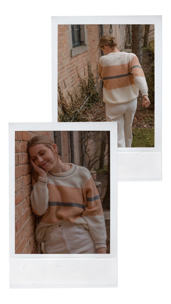 Vintage 80's Colorblock Knit Sweater || Desert Vi… - image 2