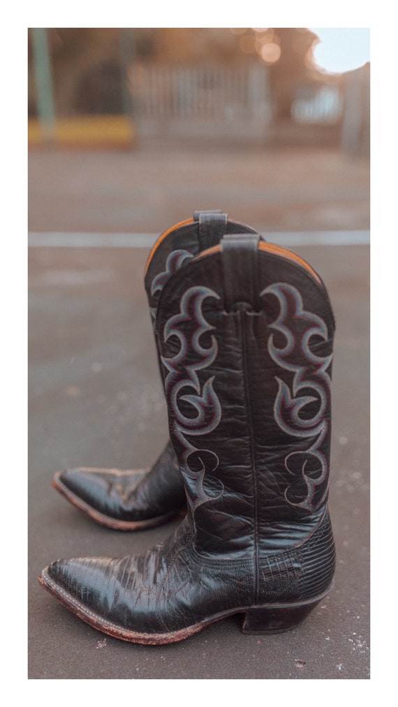 Black Western Cowboy Boots || Urban Cowgirl - image 5