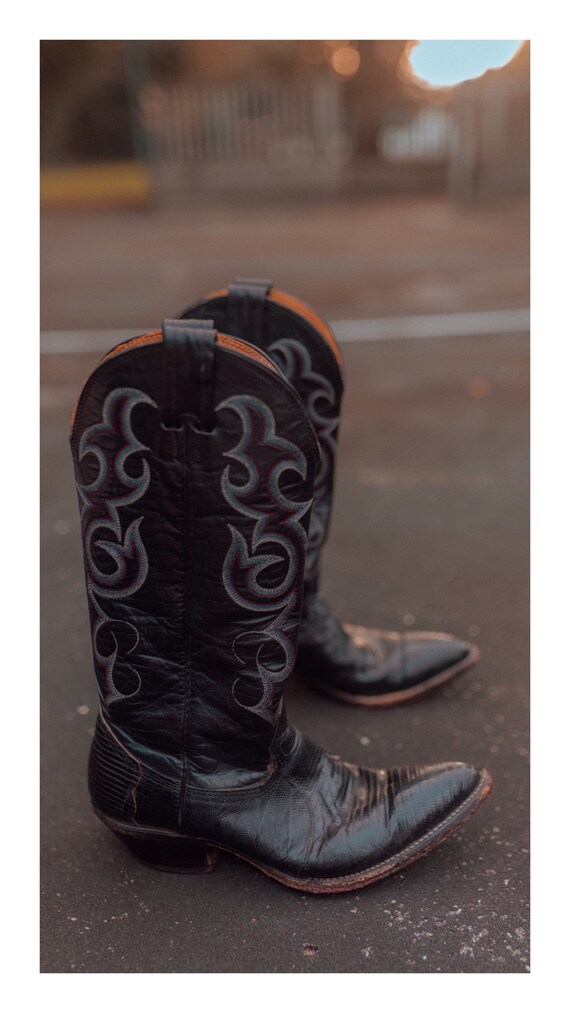 Black Western Cowboy Boots || Urban Cowgirl - image 3