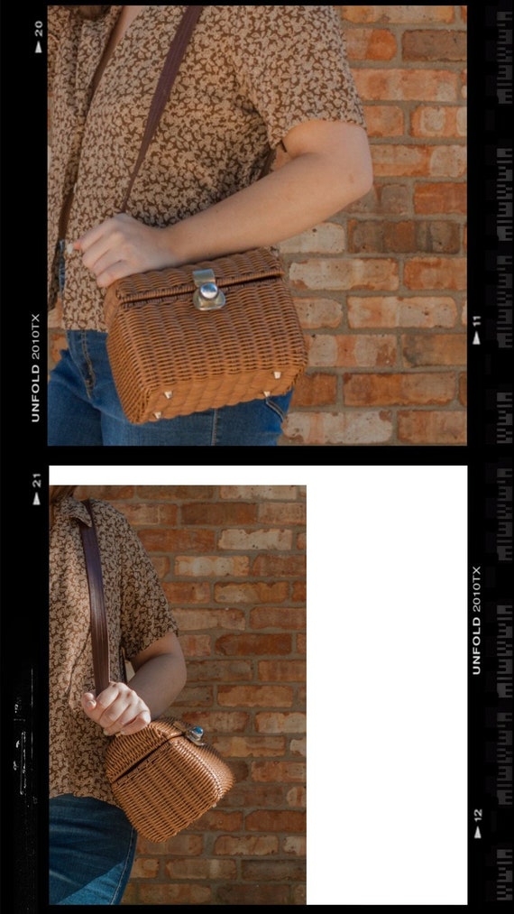 Mini Woven Basket Shoulder/Crossbody Bag/Purse