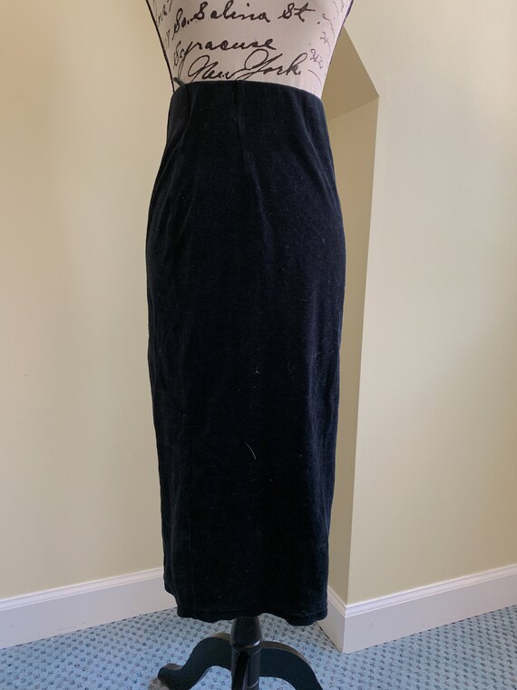 High Waist/Rise Velvet Bodycon Midi Skirt || Fitt… - image 2