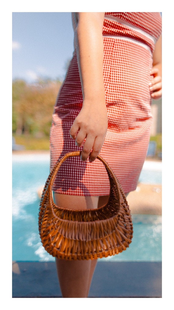 Small Woven Basket Purse a la Jane Birkin