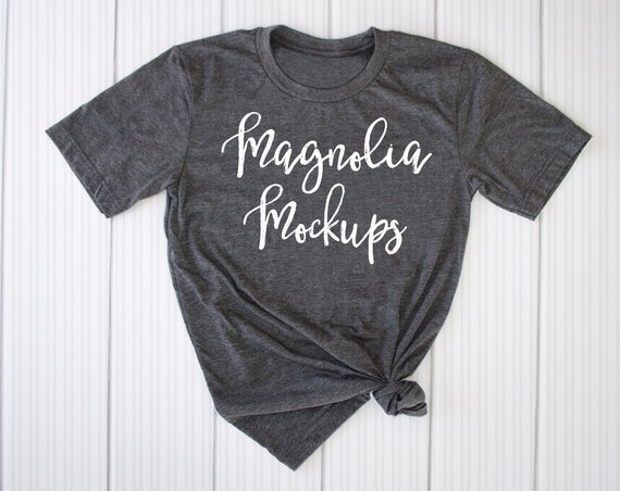 Bella Canvas 3100c Adult T-Shirt Mockup Flat Lay