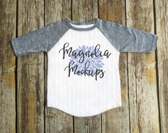 Gray And White Baseball Raglan Shirt Grey Toddler Mockup Gray And White Baseball Raglan Shirt Grey Toddler Mockup