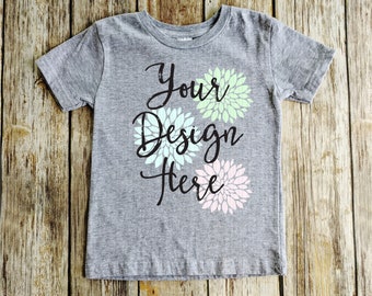 Download Free Gray Toddler T-Shirt, Mockup, Grey, Toddler Mockup, TShirt Mockup, Shirt Mockup, Kids, Youth, Flat Lay, Gildan, Bella Canvas, Mock Up PSD Template