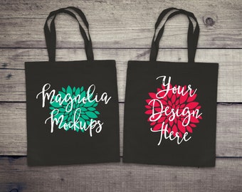 Download Black Canvas Tote Bags, Tote Mockup, Canvas Bag Mockup ...