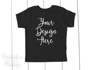 Download Black Toddler T-Shirt, Mockup, TShirt Mockup, Flat Lay ...