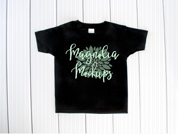 Black Toddler T Shirt Mockup Tshirt Mockup Flat Lay Mock Etsy