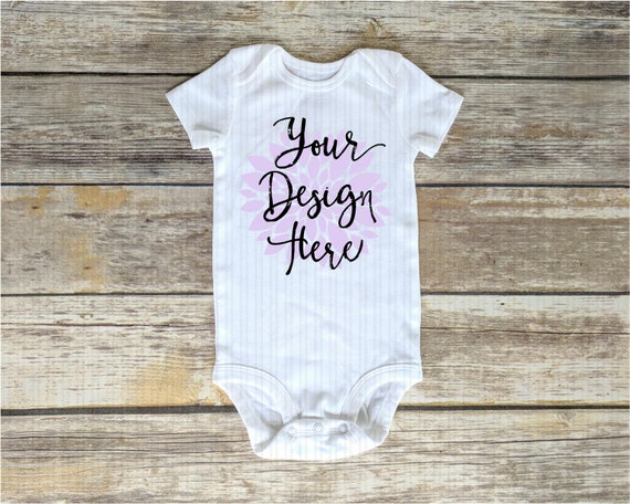 Carters White Bodysuit Mockup Flat Lay Tshirt Mockup Mock Etsy