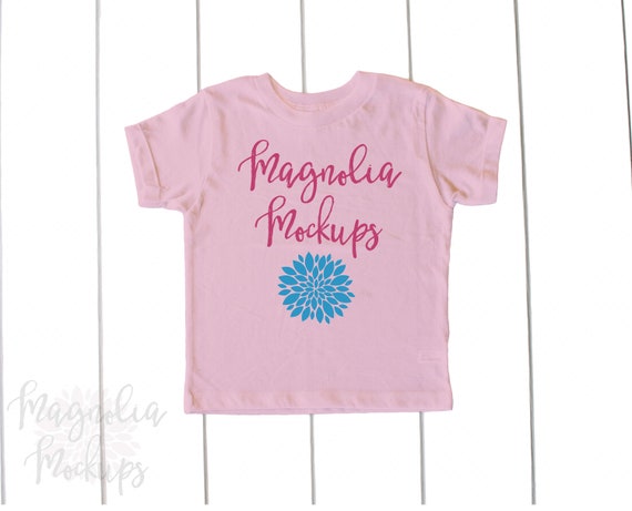 Download Light Pink Toddler T Shirt Mock Up Youth Kids Flat Lay Etsy