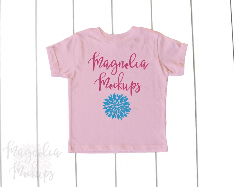 Download Light Pink Toddler T-Shirt Mock Up Youth Kids Flat Lay | Etsy