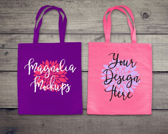 pink canvas tote bags