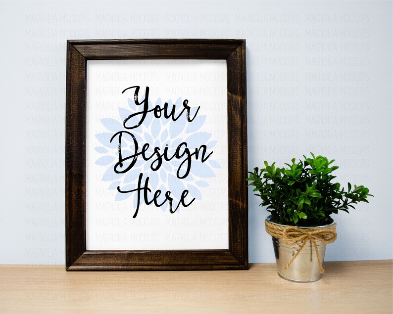11 x 14 Wood Sign Mockup Wood Frame Template Reverse