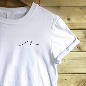 Koszulka z prostymi falami // Unisex // Ocean // Surf // Podróże
