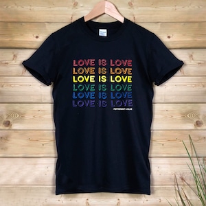 Love Is Love Pride Black Tshirt Rainbow