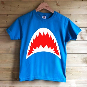 Shark mouth jaws tshirt kids Childrens