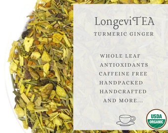 Organic Loose-Leaf Herbal Infusion - Longevitea - Turmeric Ginger