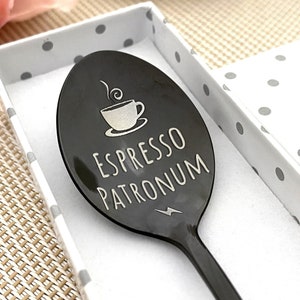 Espresso patronum spoon - Personalized Gift - Coffee spoon engraved with name - Gift for coffee lovers - Pottery gift - Valentin's day gift